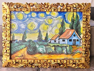 Vincent Van Gogh Oil On Canvas Framed Painting Measures With Framed 75cm X 55cm • $700