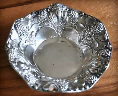 Gorham Clover Sterling Silver Bon Bon Nut Bowl A2569 Ornate Repousse Dish • $70