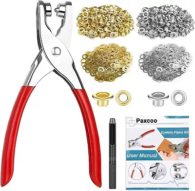 1/2-1/4  Grommet Pliers Tool Kit Punch Hole Eyelet Snap Button 1203 PCS FREE SHI • $18.99