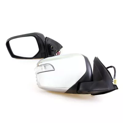 2006-15 Mitsubishi L200 Warrior Pickup Chrome Electric Wing Fold Mirror Led Pair • $340