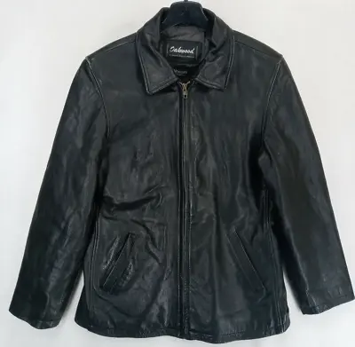 Oakwood Classic Women's Size L Thermal Insulation Black Leather Jacket • £28.94