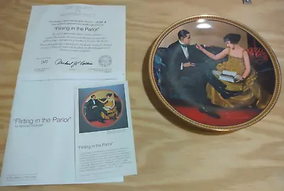 Norman Rockwell Collector Plate Flirting In The Parlor KNOWLES [Free Shipping] • $14.99