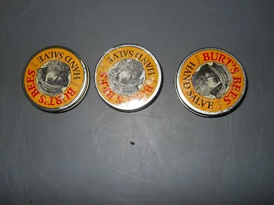 Lot Of 3 Burt's Bees Hand Salve .30 0z./8.5g.Travel Size Tin (B54) • $12.59