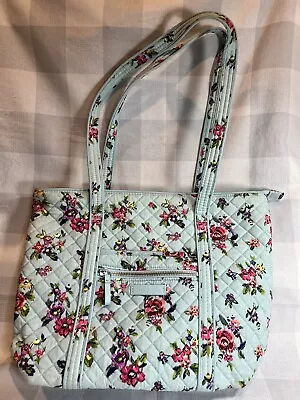 Vera Bradley Small Vera Tote In Water Bouquet Quilted With Zip Closure • $20
