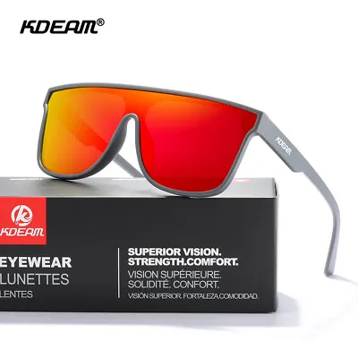 Men And Women's Large Fashion Cycling Sports Sunglasses Running UV400 Protection • £11.40