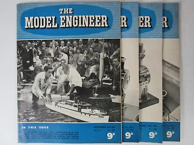 The Model Engineer Magazine Sep Oct 1954 Lot Of 4 Steam Mechanical Engineering • $20