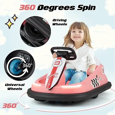 6V Electric Kids Ride-on Bumper Car 360° Swivel Ride-on Baby Bumping Toy Car • £84.95