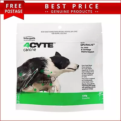 4cyte Canine Supplement Granules For Dogs 100 Gm For Joint Health • $82.93