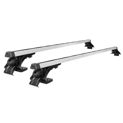 Universal Car Roof Racks Pod Aluminium Cross Bars Brackets 145cm Silver • $81.95