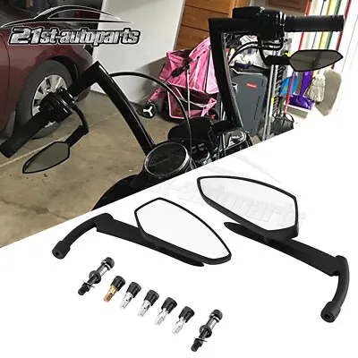 8mm/10mm Motorcycle Rear View Mirrors For Harley Touring Street Road Glide King • $24.99
