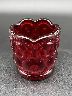 Vintage L.E. Smith Ruby Red Moon And Stars - Toothpick Holder - Nice Condition! • $16.99