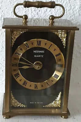 £19 • Buy Metamec Brass Quartz Made In England Working Carriage Clock Spared And Repaires