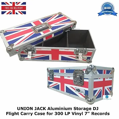 Union Jack Flag 7  Singles Vinyl Record DJ Flight Storage 300 Tough Carry Case • £79.99