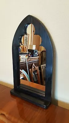 £55.50 • Buy Church Style Mirror In Distressed Black Over Blue ,475 Mm X 275 Mm With Shelf.