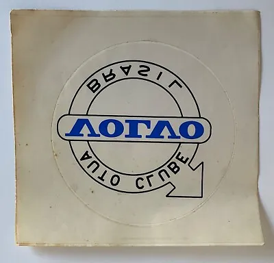 Vintage Volvo Auto Club Clube Brasil Window Decal Sticker Transportation Collect • $6