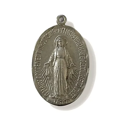 925 Sterling Silver Our Lady Virgin Mary Vintage 1830 Pendant • $24.99