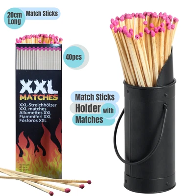 £3.66 • Buy Extra Long Safety Matches 11  (approx 40 Per Box) Or Black Holder+40 Matches