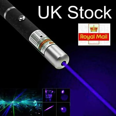 Powerful Blue Laser Pointer Pen 1mw Lazer Beam Pet Toy Dog Cat Play Lights Torch • £4.25