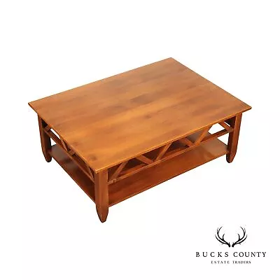 Ethan Allen 'Country Colors' Two-Tier Maple Coffee Table • $695