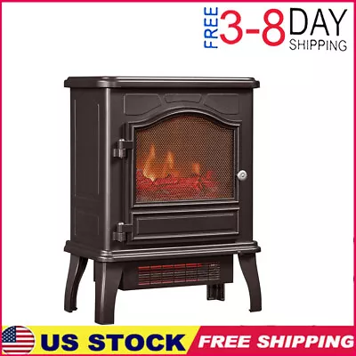 Infrared Quartz Electric Stove Heater 1500w 1000 Sq Ft Adjustable Heat Bronze • $119.70