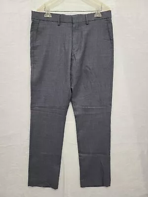 J.Crew Bowery 100% Wool Men's Slim Fit Heather Gray Casual Pant Size 34x32 • $24