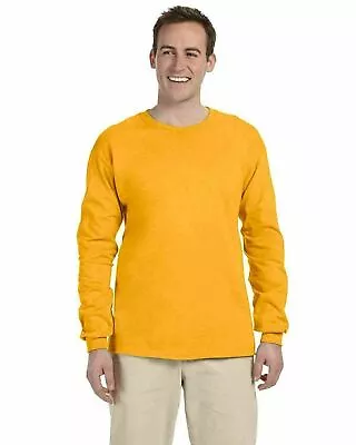 Fruit Of The Loom Men's 100% Cotton Long Sleeve T-Shirt S-3XL L/S Tee 4930 • $11.35