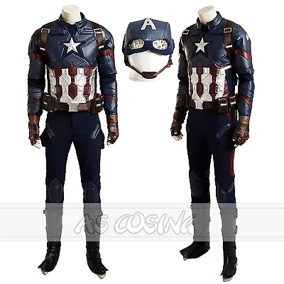 Captain America 3 Civil War Steven Rogers Cosplay Costumes Halloween Costume • $393.25