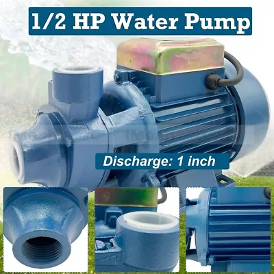 1/2HP Clear Water Pump Electric Centrifugal Clean Water Industrial Farm Pool Pon • $49.99