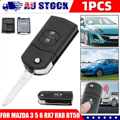 $10.95 • Buy Remote Cover Flip Car Key Case Shell 2 Buttons Fit For Mazda 3 5 6 RX7 RX8 BT50