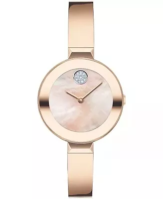 Movado Bold 32mm Rose Gold Stainless Steel Case And Band Women's Wristwatch • $60