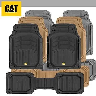 Caterpillar 3PC All Weather Truck Line Floor Mats Set Heavy Duty Large Universal • $44.99