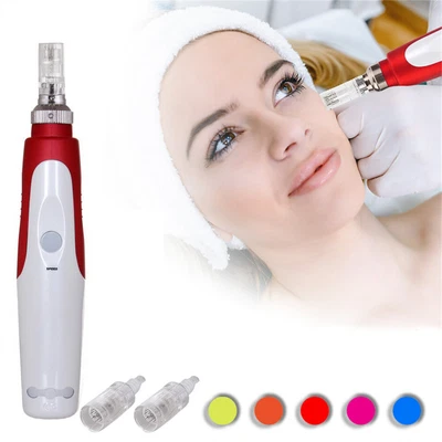 $48.72 • Buy Electric Derma Pen Micro 12Pin Needle Roller Adjustable Needles Facial Skin Care