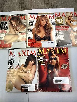 Maxim Magazines 2010 Lot Of 5  Christina Aguilera Good  Condition Some Cover Dam • $15.99