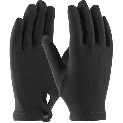 Black Gloves - Nylon - Snap Cuff Closure - Size Men's L/XL • $10.95