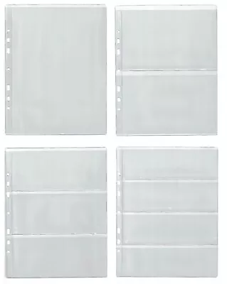 A4 Pages For Banknote Album And Dividers BIG CHOOSE - Four Types Sleeves • £10.99