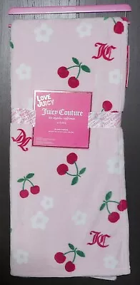 NEW Juicy Couture Los Angeles 50 X70  Plush Throw Blanket Cherry Flower Cherries • $40.49