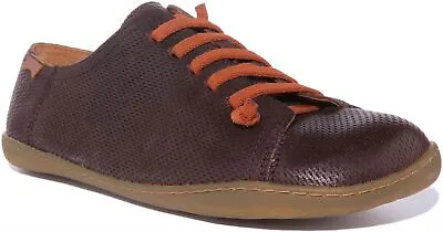 Camper Peu Cami Mens Elastic Laces Casual Leather Shoe In Brown UK Size 6 - 12 • £134.99
