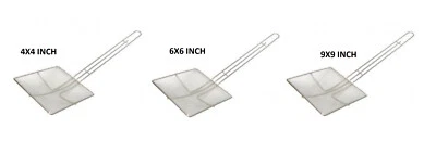 £13.99 • Buy Square Wire Mesh Skimmer Filter Fry Spoon Oil Net Strainer Fried Food Ladle Spid