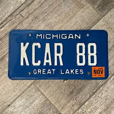 2007 Michigan License Plate “KCAR 88”  • $19.99