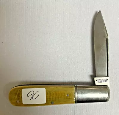 Vintage Winchester Germany 2706 Single Blade Pocket Folding Knife Beige (#90) • $50