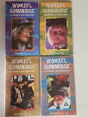 4 X Worzel Gummidge VHS - Episodes 1 - 12 John Pertwee PAL Video TS5 • $39.90