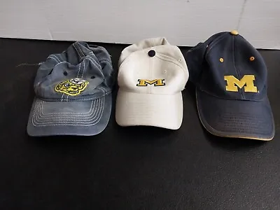 3 Lot VINTAGE Michigan Wolverines  Baseball Caps  • $45