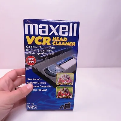 Maxell VCR Head Cleaner VHS Tape VP-100 Dry Type • $12.99