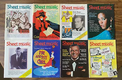 Lot Of 8 Sheet Music Magazine Standard Piano Guitar Editions Vintage 1980s • $14.95