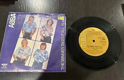 ABBA The Winner Takes It All Elaine 7  45 Record Fast Free Post 1980 • $7.65