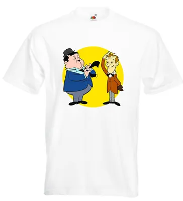 Laurel And Hardy Cartoon T Shirt Charlie Chaplin Hal Roach Keystone Cops • £13.95