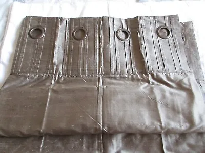 Pair Of NEXT Silk  EYELET Curtains • £45