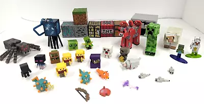 Minecraft Mixed Toy Lot Of 35 Pieces Figures  And Accessories By Jazwares • $14