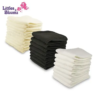 10 Pcs Reusable Washable Inserts Boosters Liners For Real Pocket Cloth Nappy • £10.59