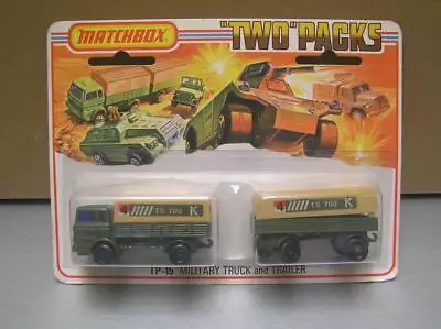 Matchbox Twin Pack TP-15 Mercedes Military Truck And Trailer Made In England MIB • $115